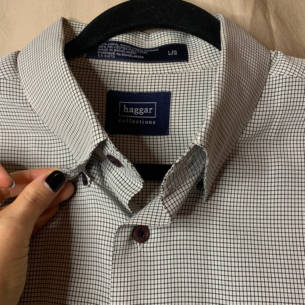 Haggar  Dress Up or Down Button Up - Large